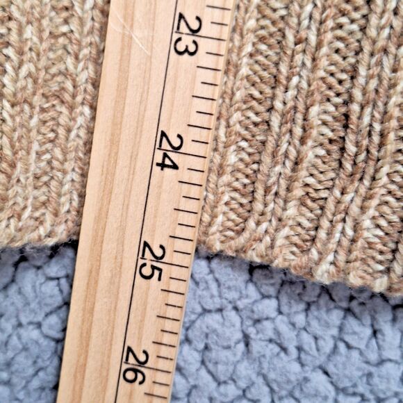 St Johns Bay Womens XL Cable Knit Fisherman Cardigan Pockets Beige Classy Cozy - Picture 10 of 10